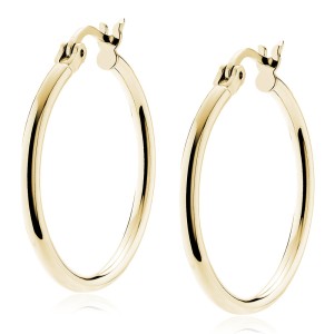 Cercei rotunzi argint placati cu aur galben Ø30 mm x 2 mm Classic Hoops DiAmanti KHR230G-DIA (Argint 925‰ 2,9 g.) Cercei rotunzi argint placati cu aur galben Ø30 mm x 2 mm Classic Hoops DiAmanti KHR230G-DIA (Argint 925‰ 2,9 g.)